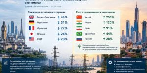 Потребление электроэнергии на душу населения: снижение на Западе и рост в развивающихся экономиках
